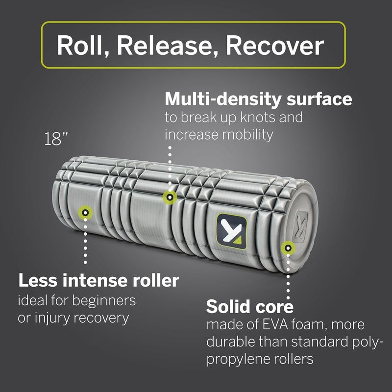 Trigger Point CORE Foam Massage Roller with Softer Compression for Exercise, Deep Tissue and Muscle Recovery - Relieves Muscle Pain & Tightness, Improves Mobility & Circulation (12'', 18'', 36'') - Image 2